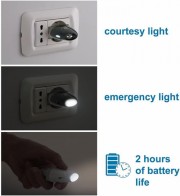 LED лампа за контакт, фенерче, фенер, бяла, черна