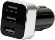 3хUSB зарядно за автомобил, дисплей, 15.5 W, LogiLink Германия