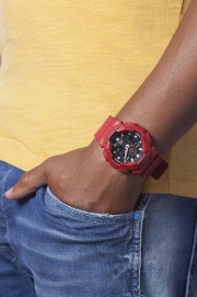 Мъжки часовник Casio G-SHOCK GA-100, черен, червен, внос от Германия